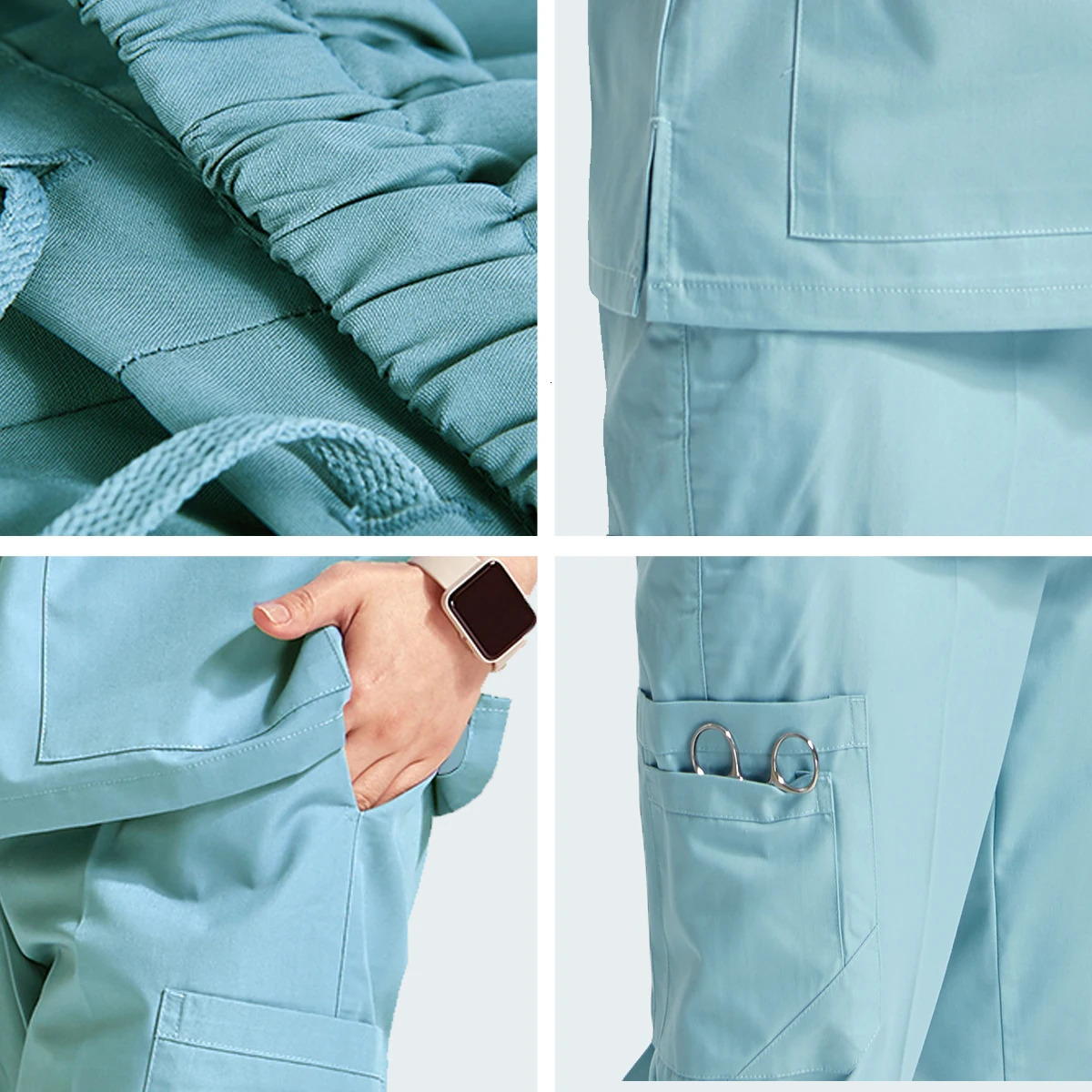 Sanitary Uniforms Nursing Scrubs Set Basic Pro Heather Clinical Aesthetic Hospital Doctor Nurse Outfit Workwear 8020 251104