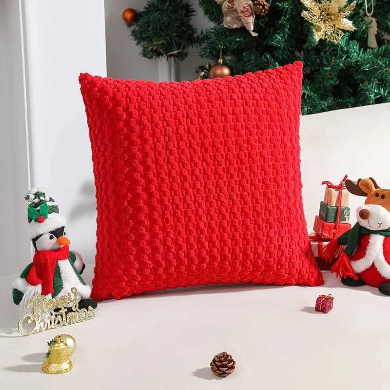 Simple Christmas Throw Pillowcase Cojine Corduroy Three-Dimensional Bubble Granule Sofa Pillow Cushion Cover 30x50/45x45/50x50cm Y251105