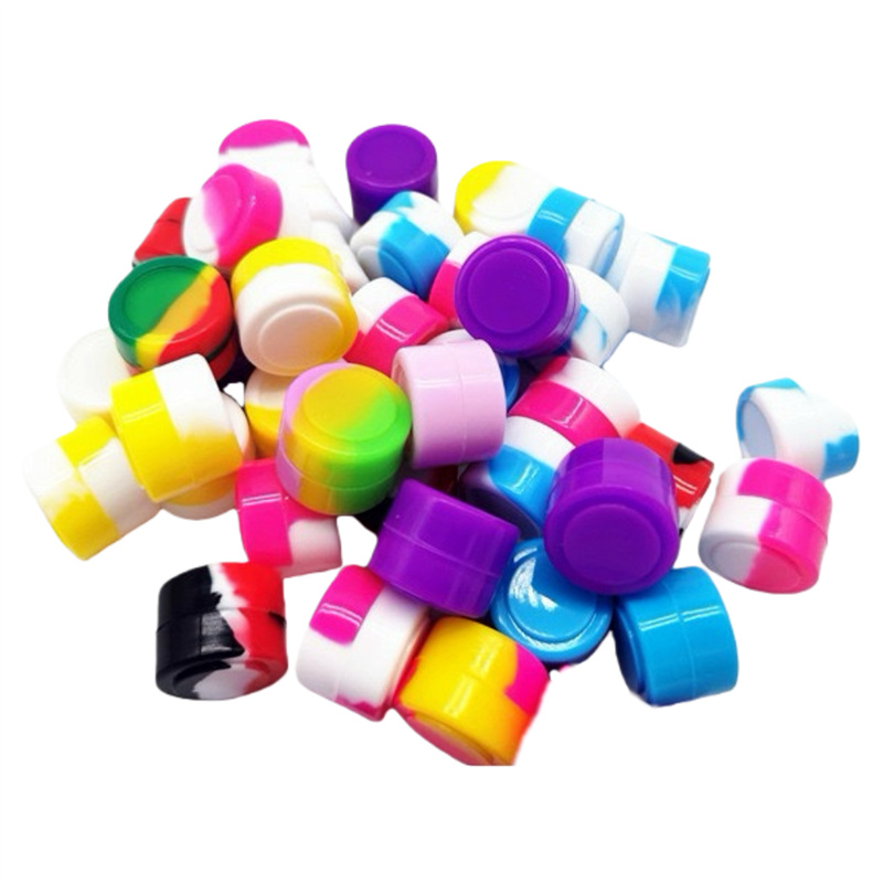 100pcs Nonstick Wax Containers silicone box 2ml Silicon container Non-stick food grade wax jars dab storage jar oil holder
