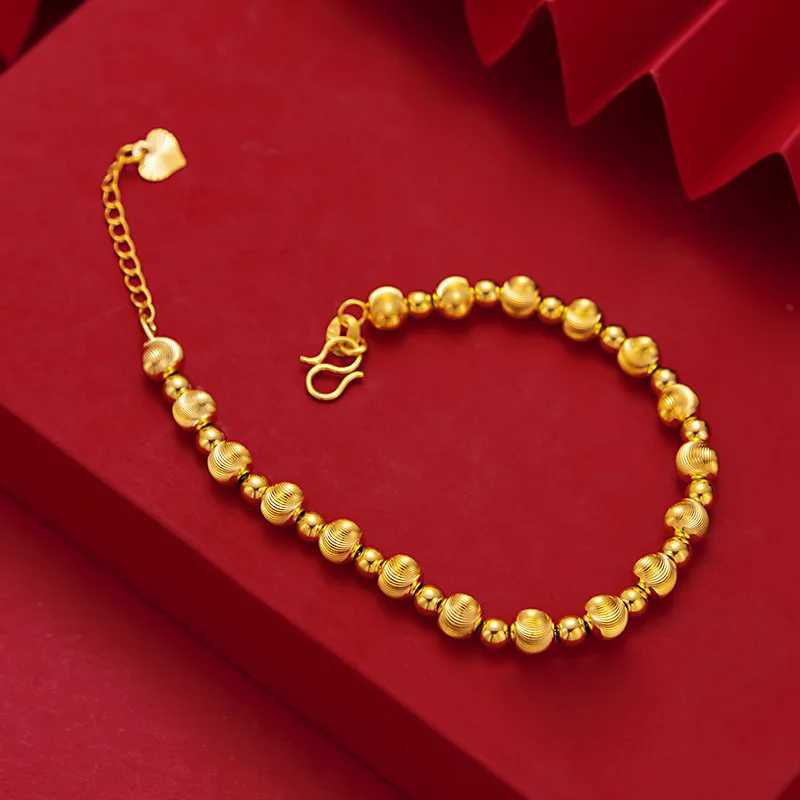 24k Real Gold Cats Eye Gold Bead for Women with Simple and Fashionable Style Versatile Gold Jewelry C251105