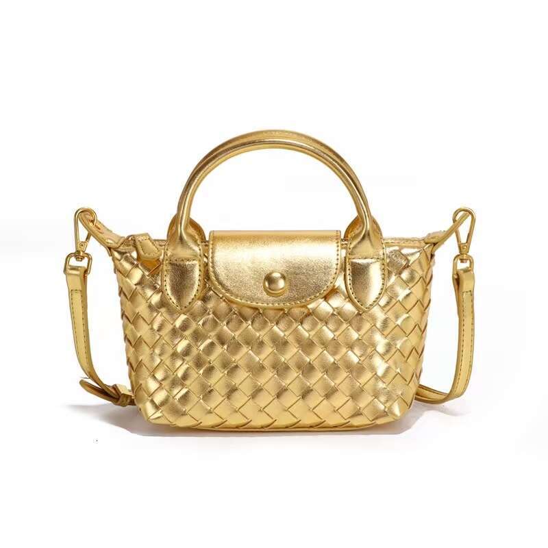 New Handmade Woven Fashion Dumpling Handbag High-end Dragon Xiang Textured Trendy Single Shoulder Crossbody Bag