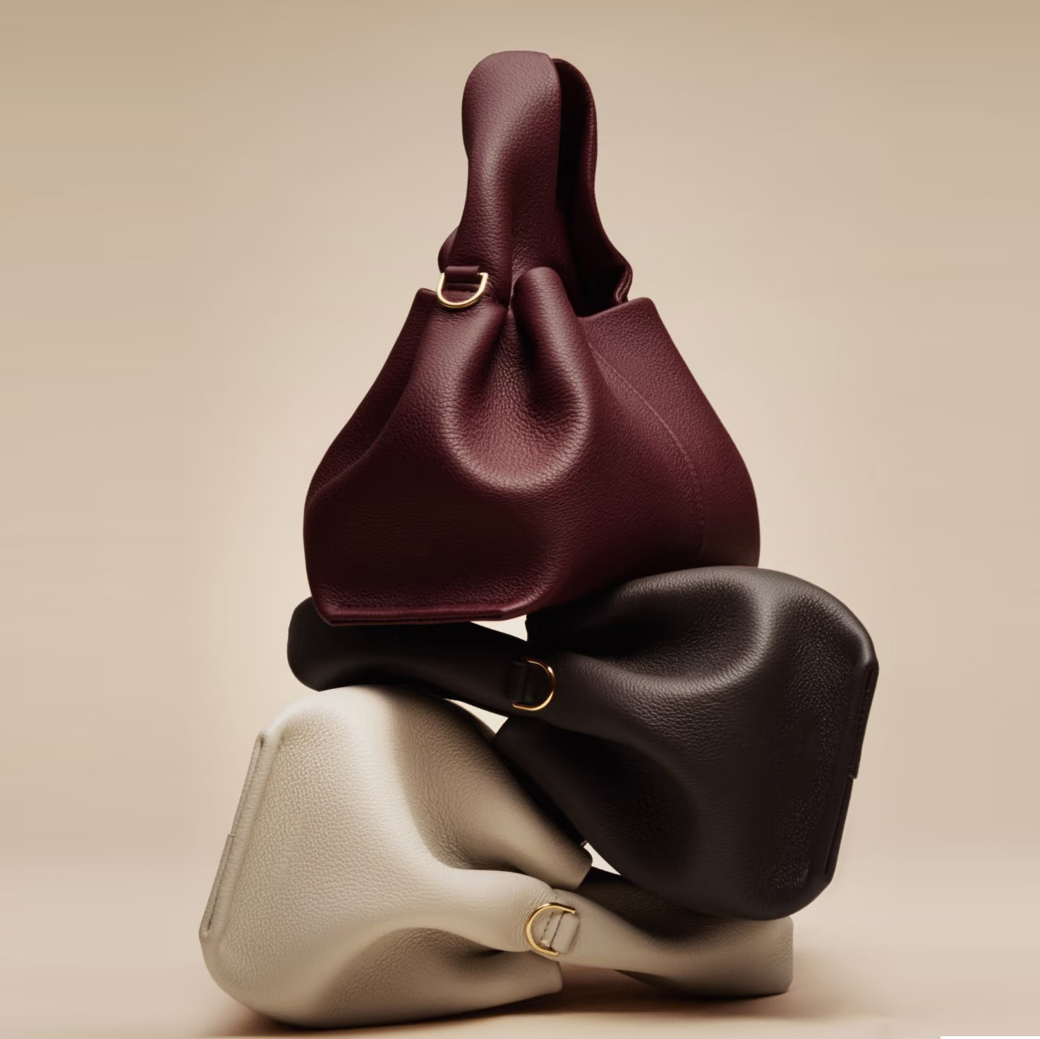 numbernie Cloud Genuine Leather Single Shoulder Crossbody French Niche Dumpling Bag Commuting Handbag for Women