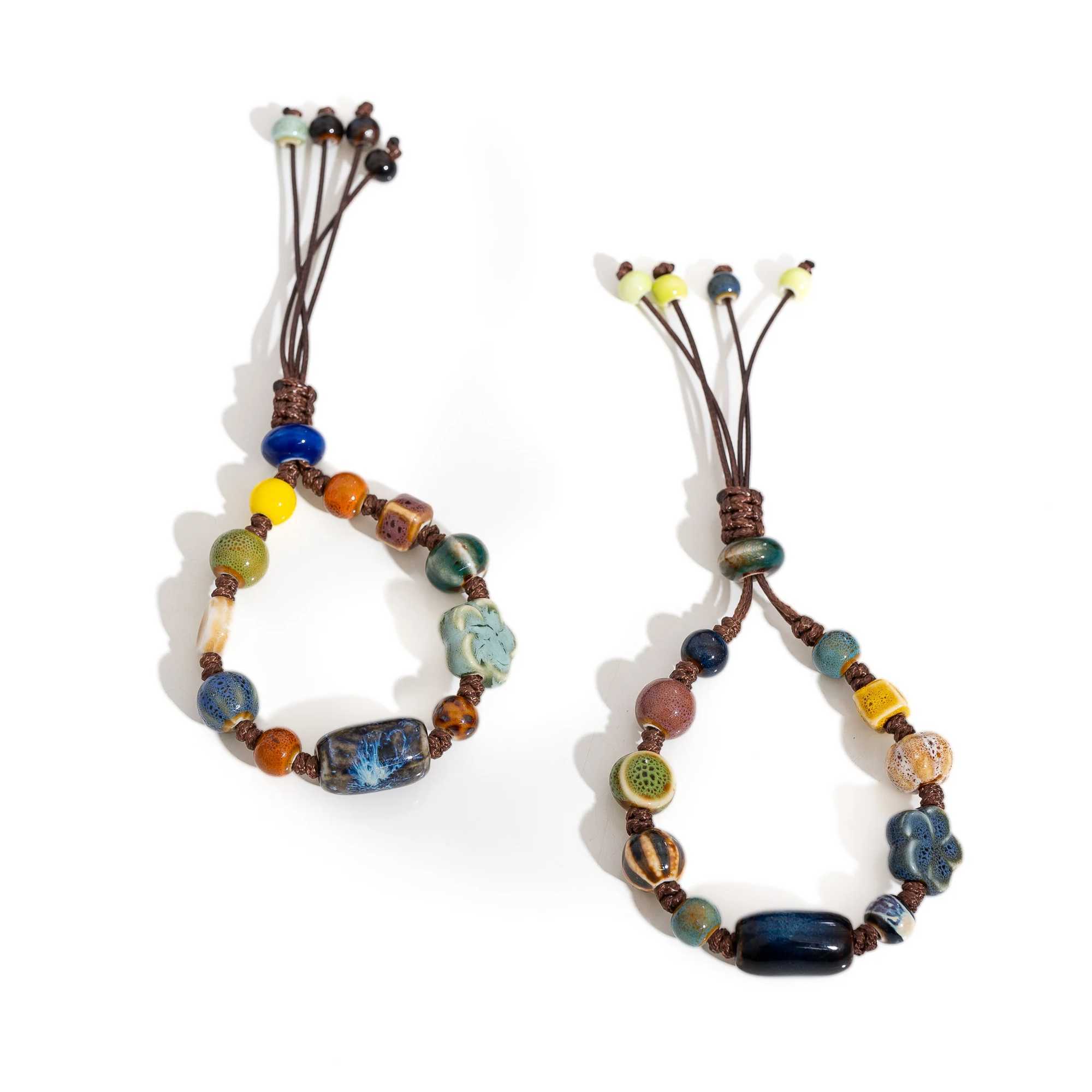 Handmade Ceramic Beaded Adjustable Boho Woven Jewelry Vintage Ethnic Style Gift for Women Fashion Accessories S02-035 C251105