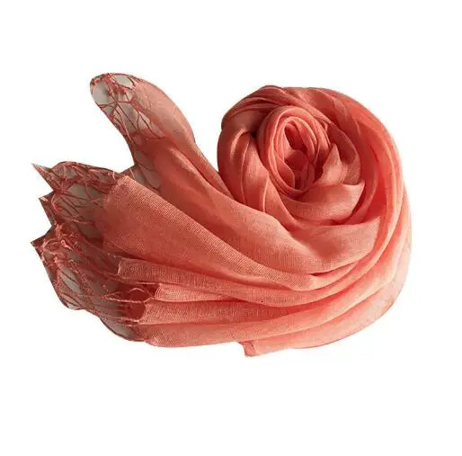 55*180cm Fashion Soft Solid Women 100% Linen Flax Tassel Scarf Summer Travel Sunscreen Long Shawl Elegant Hijab Women Foulard 250403