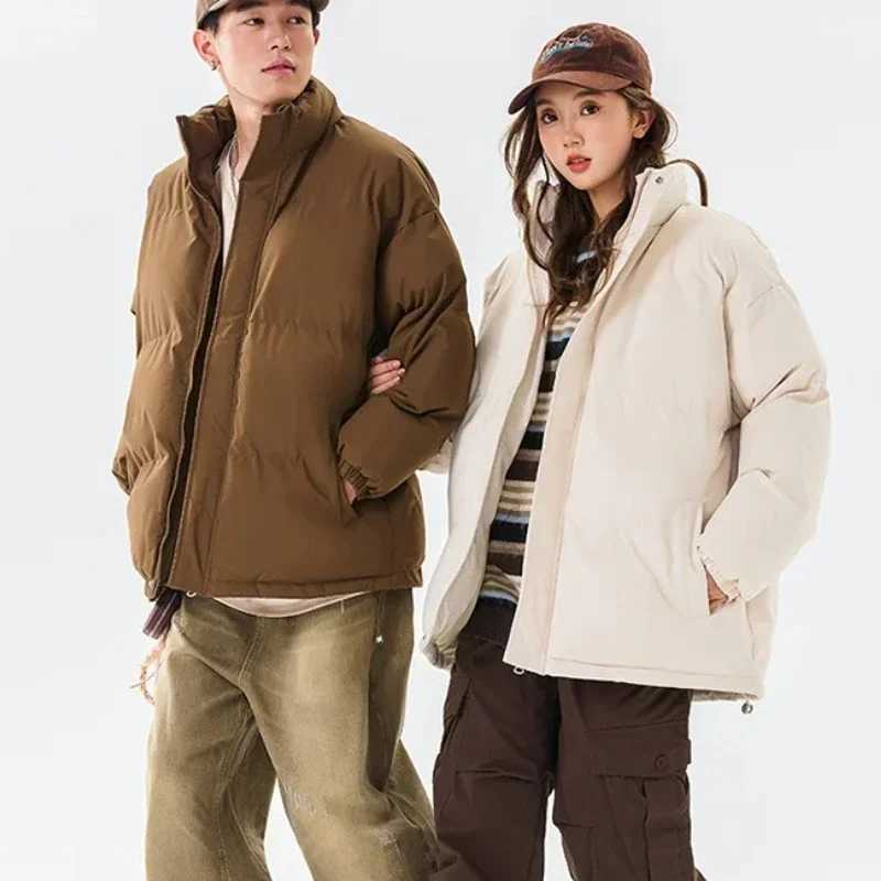 Female Down Puffer Coats Winter Stand Collar Parkas Women Solid Thick Warm Cotton Padded Jackets Outerwear Chaquetas Parka MujerT251105