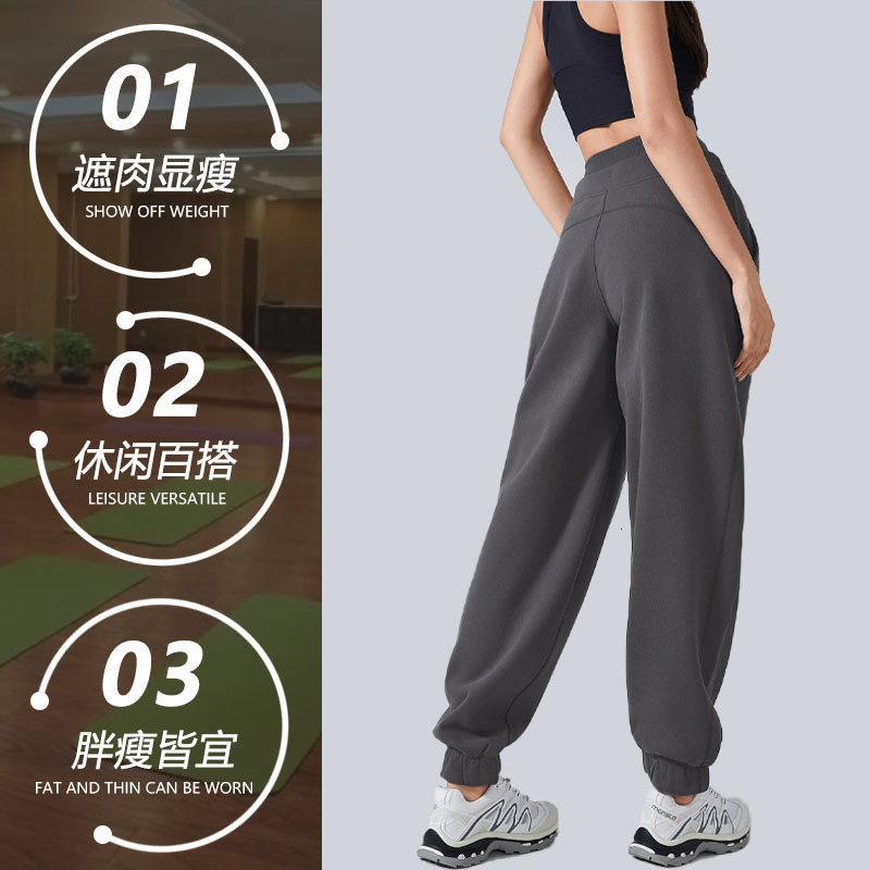 Womens Sports Sweatpants Autumn Winter New Loose Joggers Thickened Pants High Waist Slimming Harem Pants y250107Z