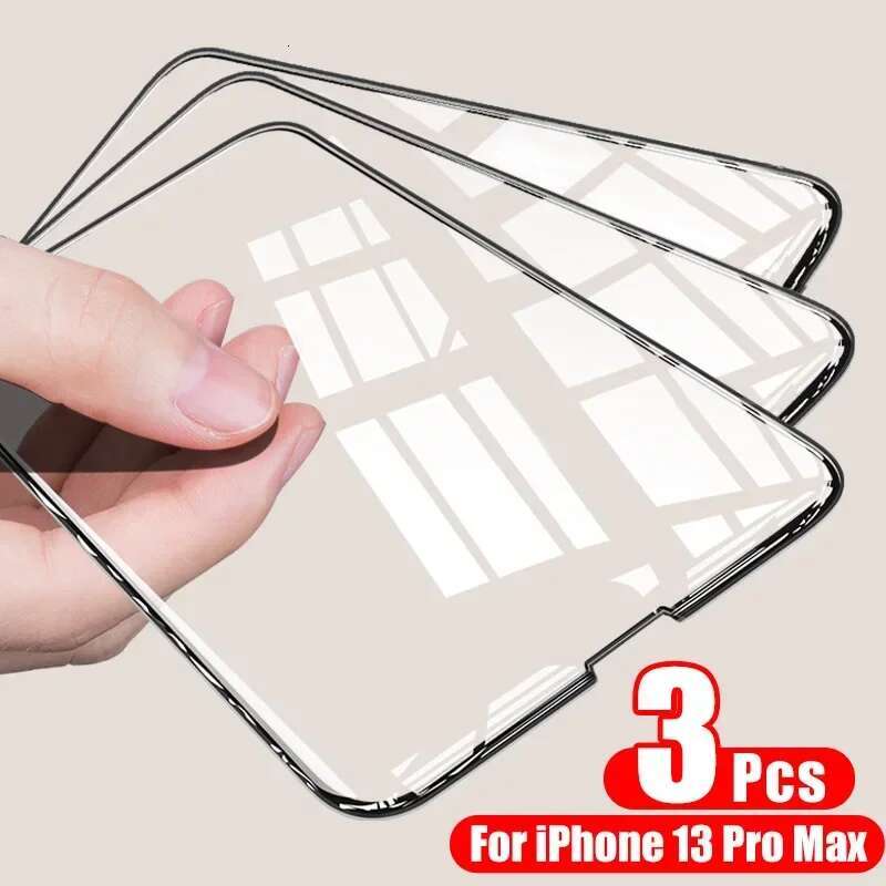 3PCS Full Cover Tempered Glass 7 8 6 6S 14 15 Plus SE 2020 Screen Protector for iPhone 13 12 11 XR X XS Max Pro Mini