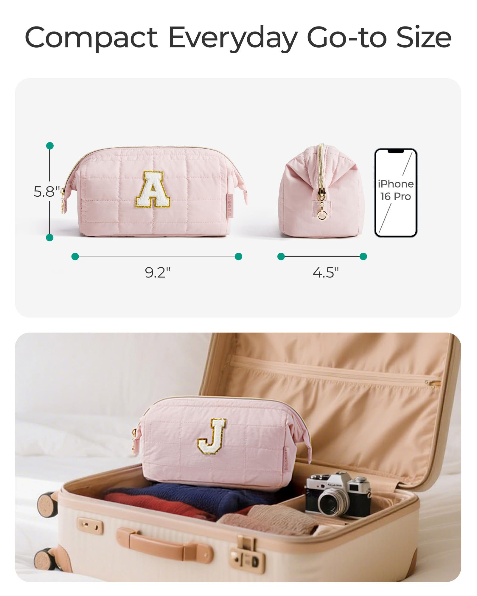 Puffy Padded Makeup Bag with Large Capacity - Perfect For Organizing Cosmetics & Beauty Tools During Travels