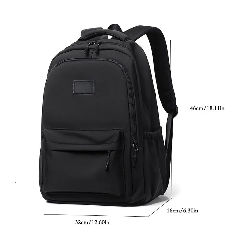 14 Inch Men And Women Universal School Bag Leisure Solid Color Outdoor Sports Shoulder Bag Large Capacity Travel Laptop Backpack 251104