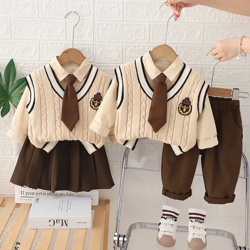 New Autumn Baby Clothes Children Vest Shirt Pants 3Pcs/Sets Kids Boys Clothing Infant Casual Cotton Costume Toddler Tracksuits Y251105