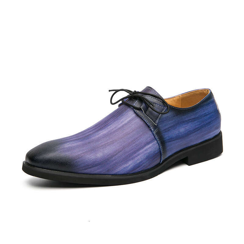 Large sizes 38-48, gradient color shoes, men's casual trend, personalized small leather shoes