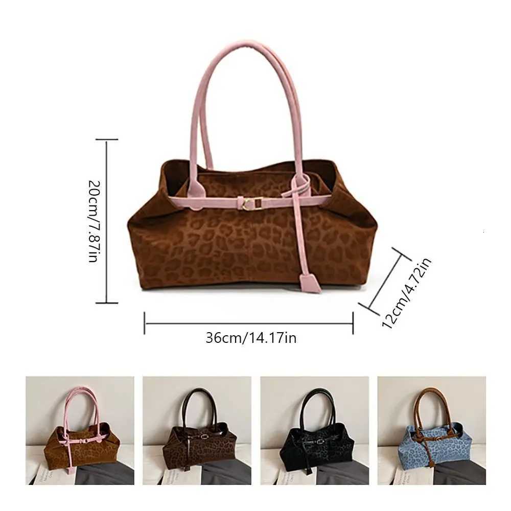 Trendy PU Leopard Print Tote Bag Versatile Large Capacity Womens Shoulder Bag Casual Satchel Daily Z251104
