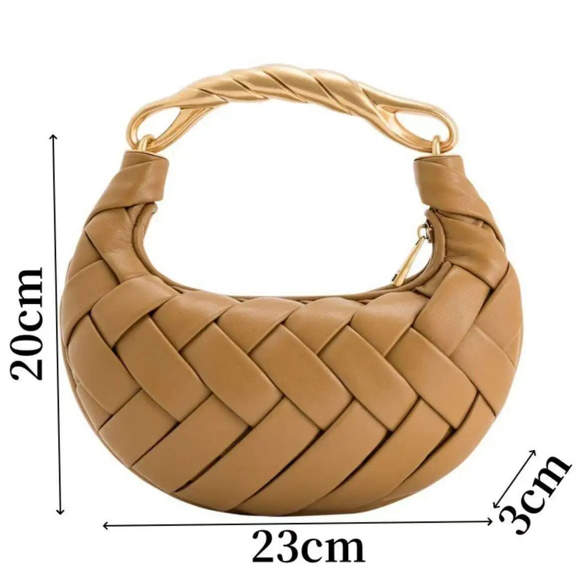 JWPEI Ladies Bird's Nest Bag Niche Design Fashion Woven Bag For Short Trips Hassle-Free