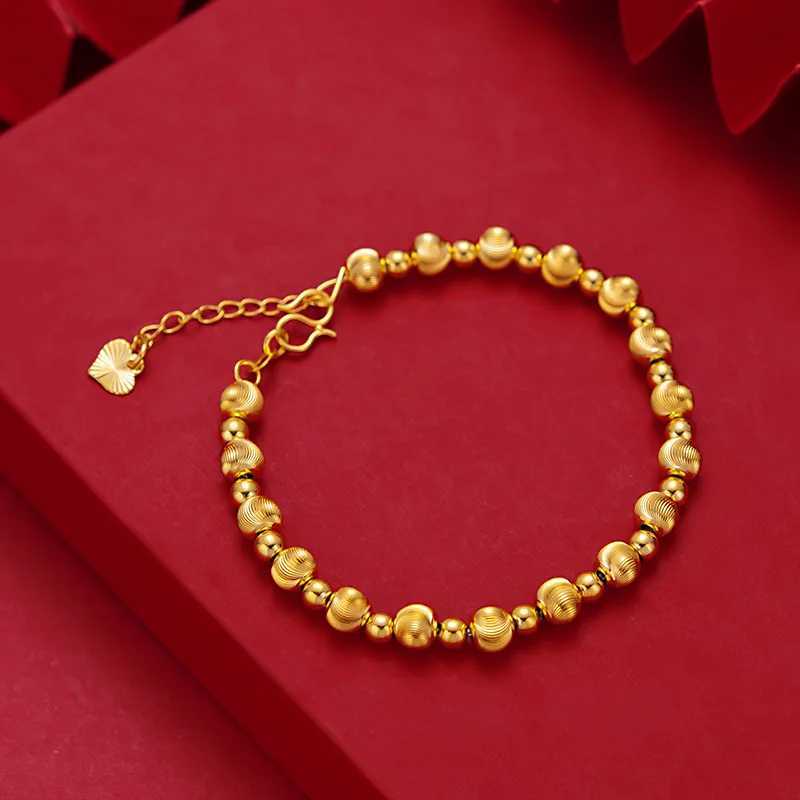 24k Real Gold Cats Eye Gold Bead for Women with Simple and Fashionable Style Versatile Gold Jewelry C251105