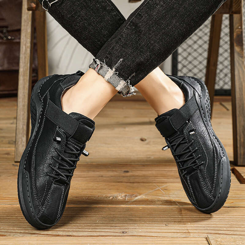 Low top casual shoes in all seasons, large fashionable men's shoes, outdoor sports, hiking, single shoe, leather shoe size