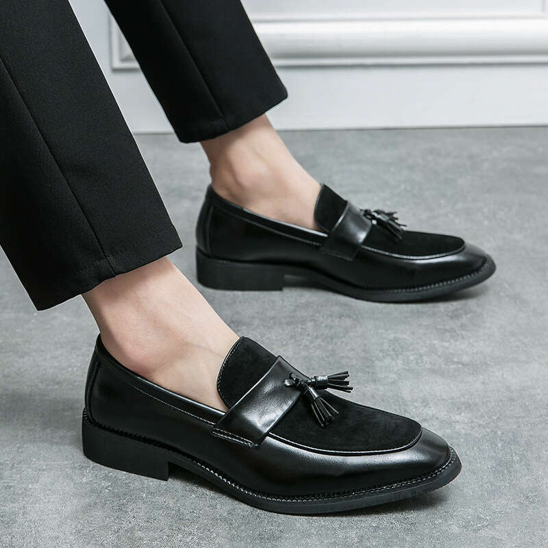 Large tassel for men's patchwork style 38-46 Spring and Autumn New Men's Business Dress British casual leather shoes