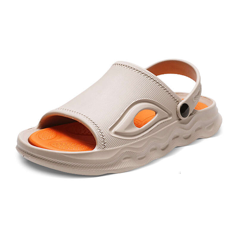 Large size sports for men, 2023 summer new trend, worn as outerwear, with a sense of stepping on poop, thick soled beach sandals