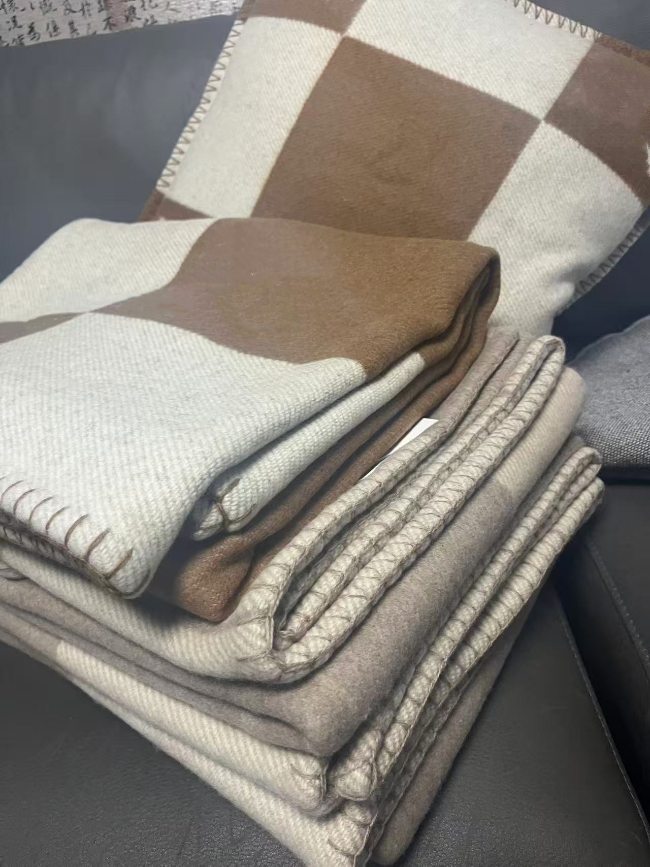 TOP QUAILTY H Camel Wool Cashmere Blanket Blankets Thick Selling Big Size 135&170cm