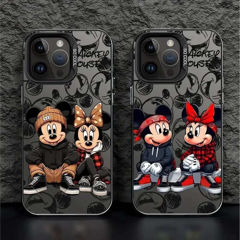 Minnie Mouse Full Screen Phone Case for iPhone 16 15 14 12 11 ProMax 7 8 Plus XR XS MAX 13 Mini Cool Back Cover