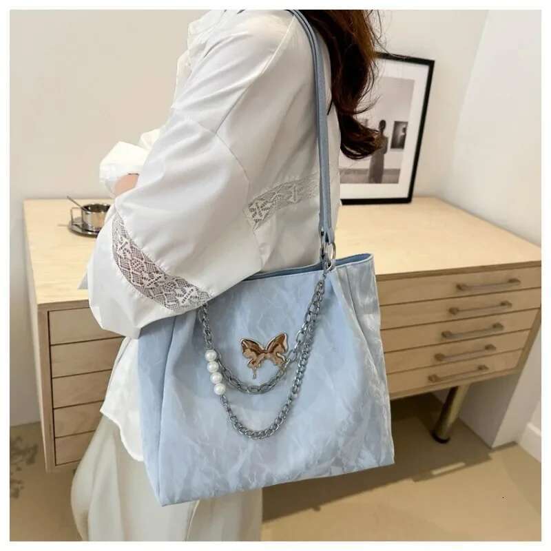 Commuter Large-Capacity 2024 New Summer Sier Women's Tote College Student Class Shoulder Bag