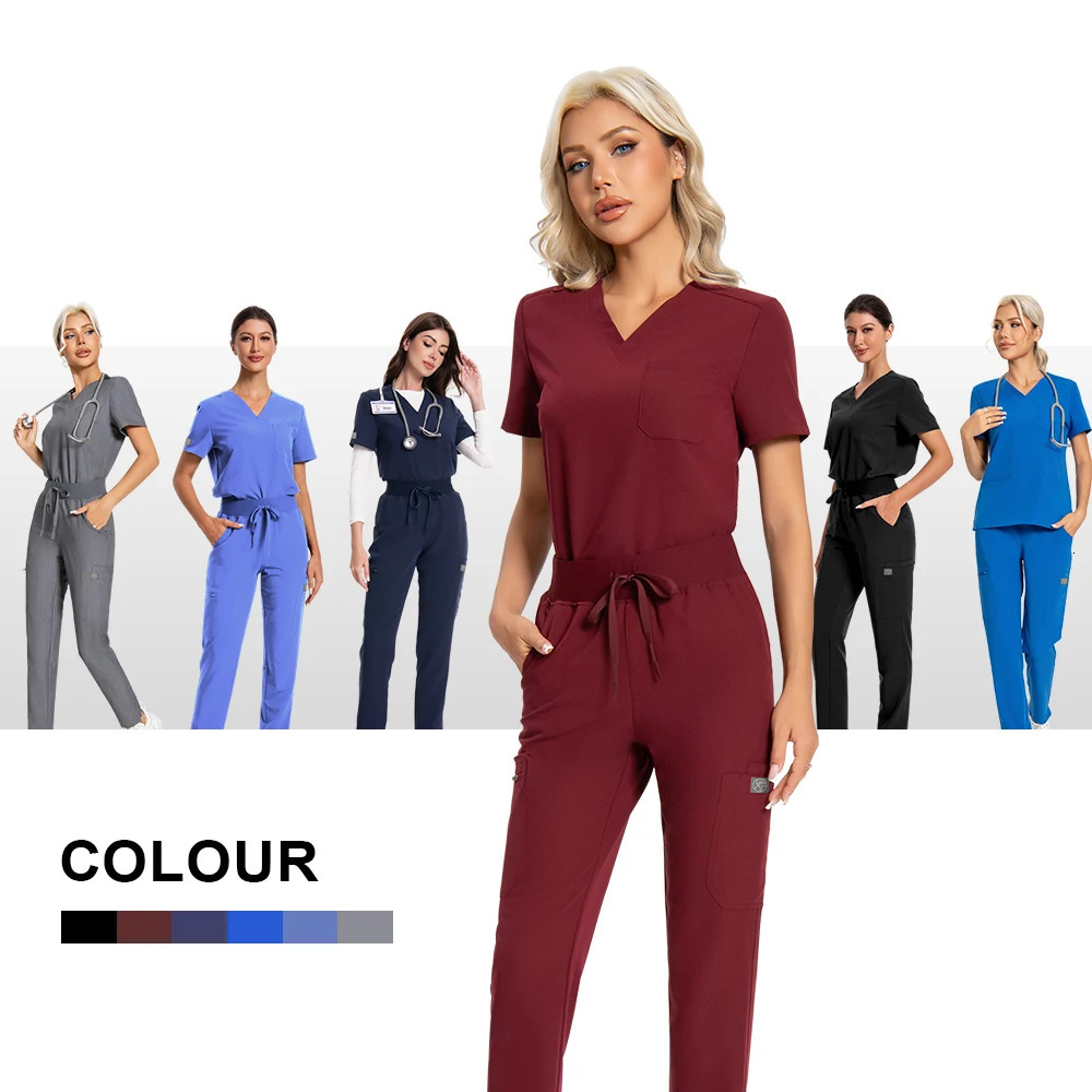 KUNGFU SCRUBS nursing clothes women workwear nurses scrubs set softness anti-wrinkle uniform antibacterial gown 251104