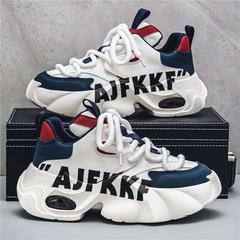 2025 Spring and Autumn New Youth Men's High-End Cushioned Height-Increasing Dad Casual Sports Shoes