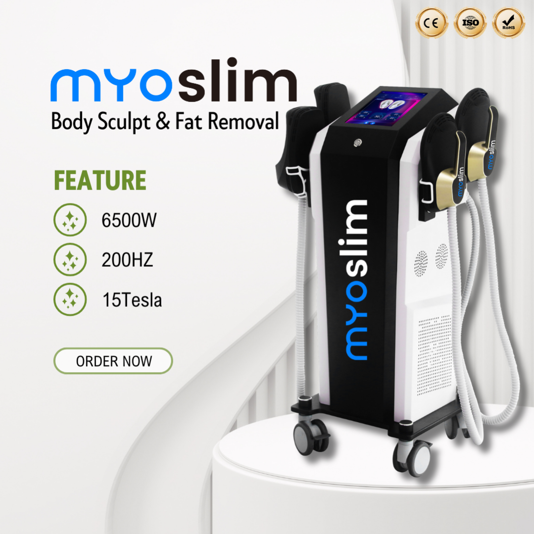 EMS RF Electrical Muscle Stimulation 6500W Body Sculpting and Toning Machine Designed by Myoslim for Slimming Programs