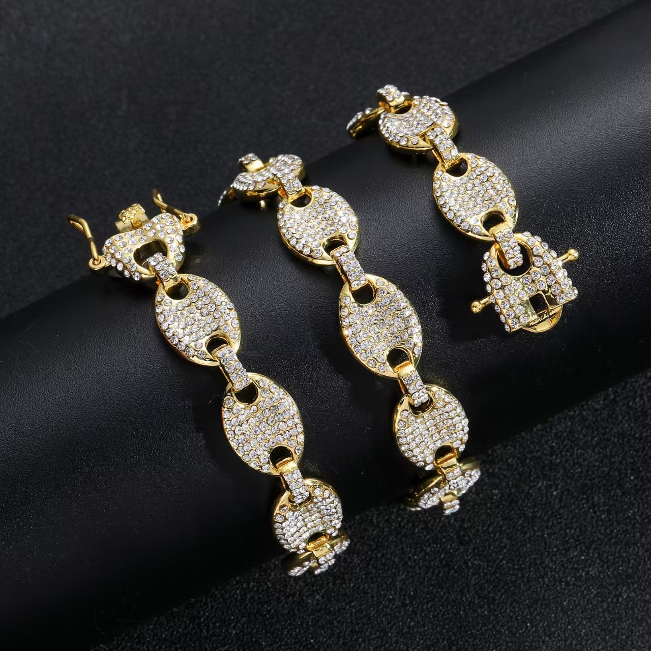 Fine jewelry mens women fashion pass tester s sterg sier with d color vvs moissanite dia cuban bracelet