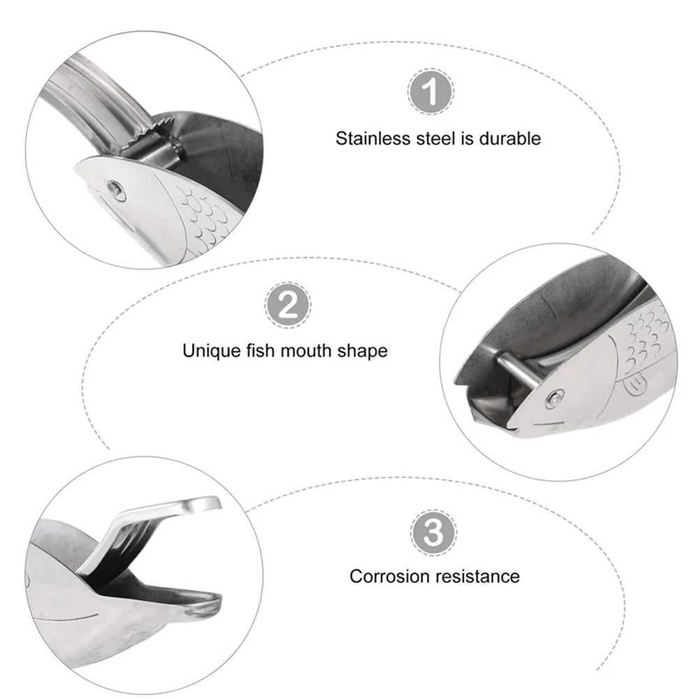 Food Grade Stainless Steel Lemon Juicers With Fish Shape Non-electric Juicer Squeezer For Kitchen Home Lemon Juice Squeezer C251105