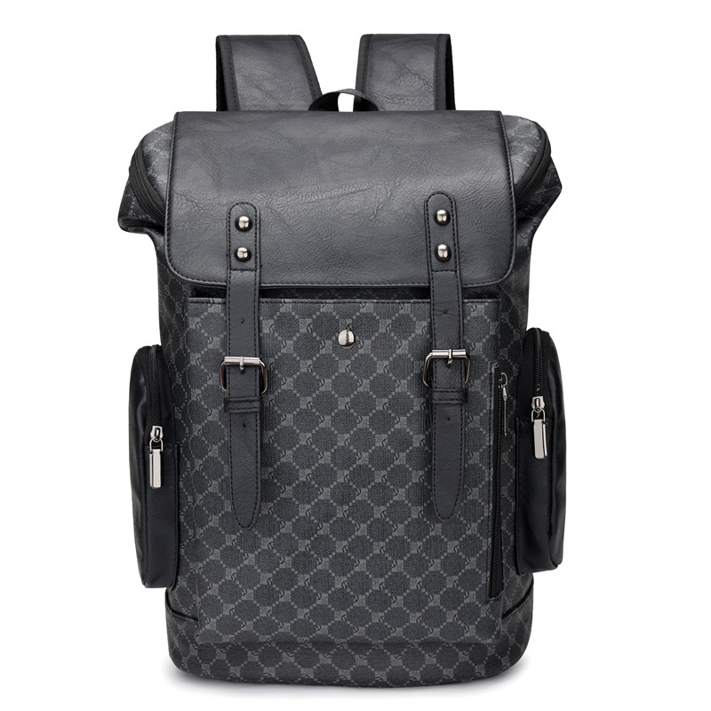 designer Free shipping Men's casual print texture computer bag color business travel backpack 2025