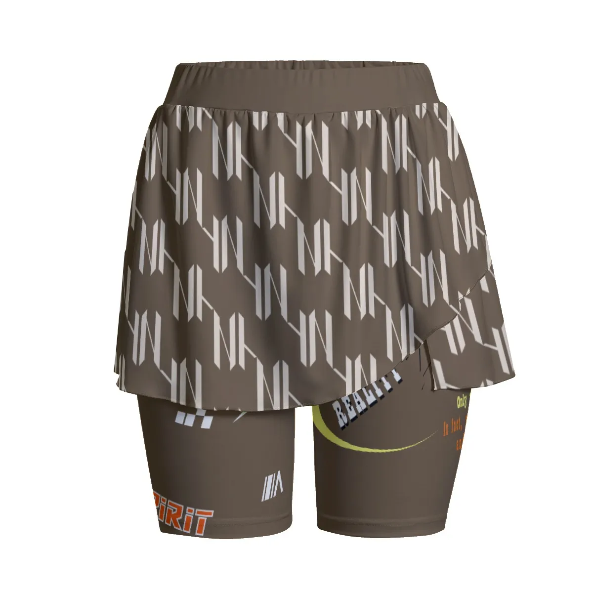 All-Over Print Women's Sports Skorts with Built-in Shorts, Tennis Golf Running Skirt, Soft Stretch Athletic 80% Polyester 20% Spandex