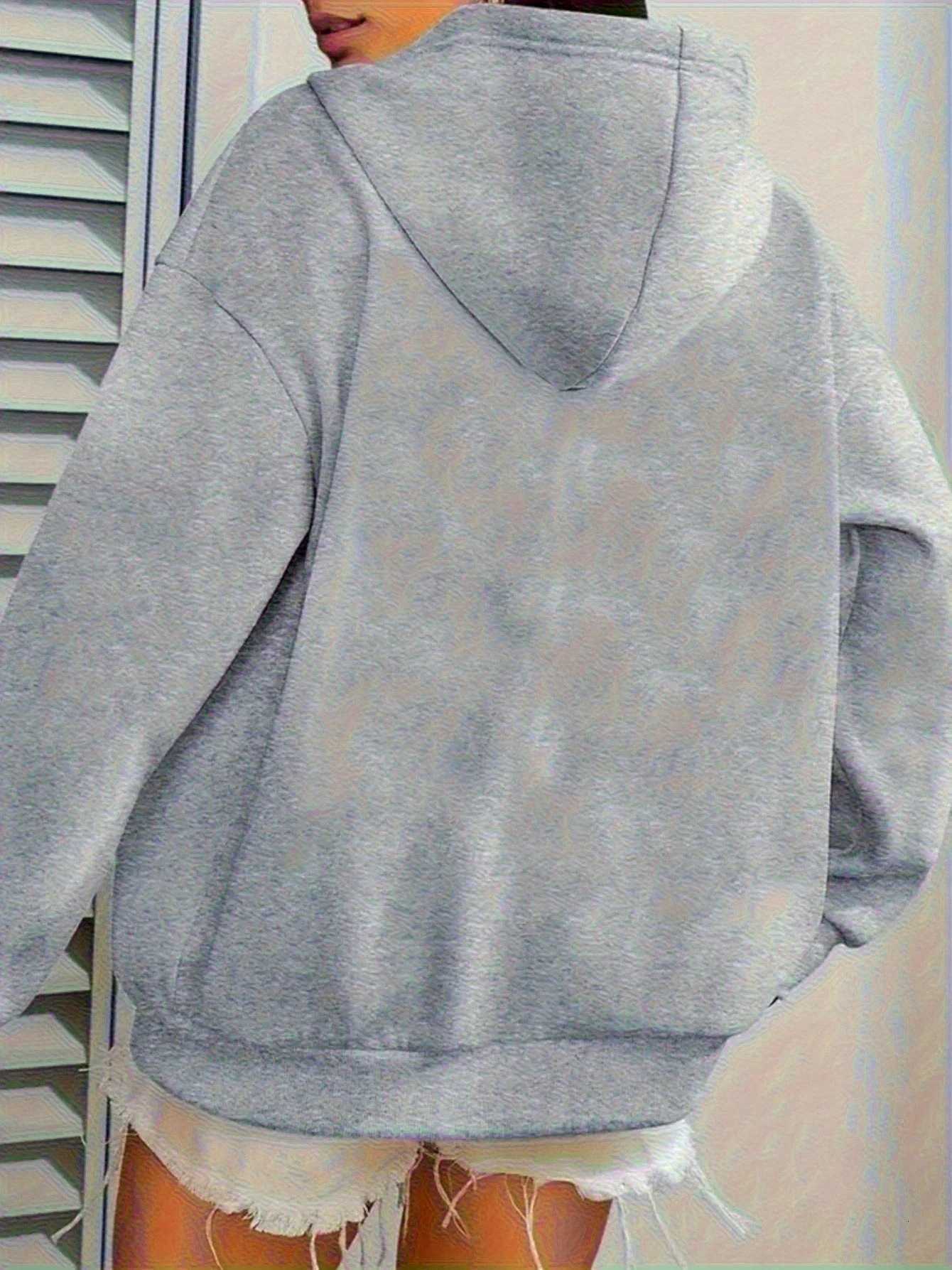 2025 Autumn and Winter Womens Casual Smile Pattern Hoodie Comfortable Hooded Sweatshirt Comfortable Pattern Pullover Y2K TopT251105
