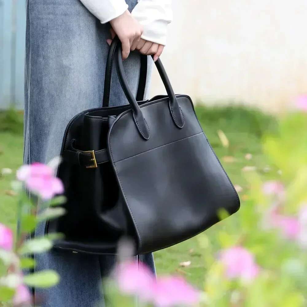 Women's Large Tote Genuine Leather Shoulder Bags 2024 Female Retro Handbags High Quality Ladies Commute Bag Brown