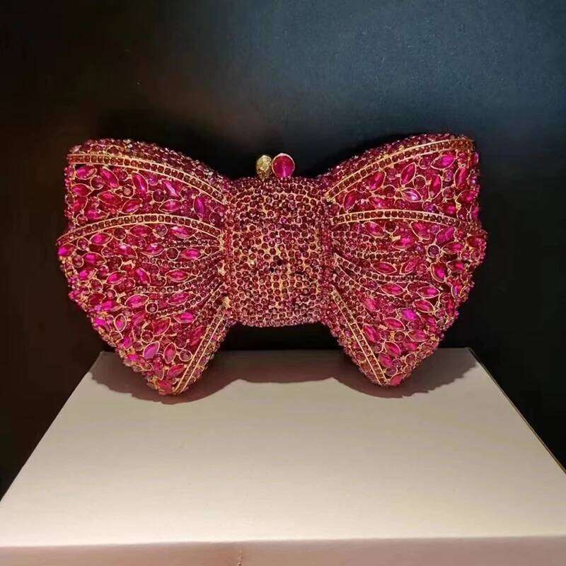 Designer Bags Women Violet Evening Bag Party Pouch Designer Clutches Crystal Clutch Purse Fushia Rhinestone Purses Money Handbag Purple Hot Selling