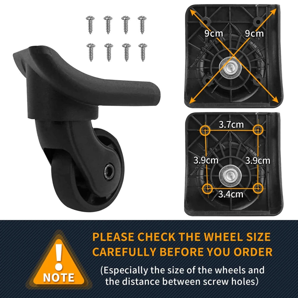 GUGULUZA Luggage Wheel Replacement Travel Suitcase Wheels Universal Durable Suitcase Wheels Swivel Casters for Travel Suitcase 251031