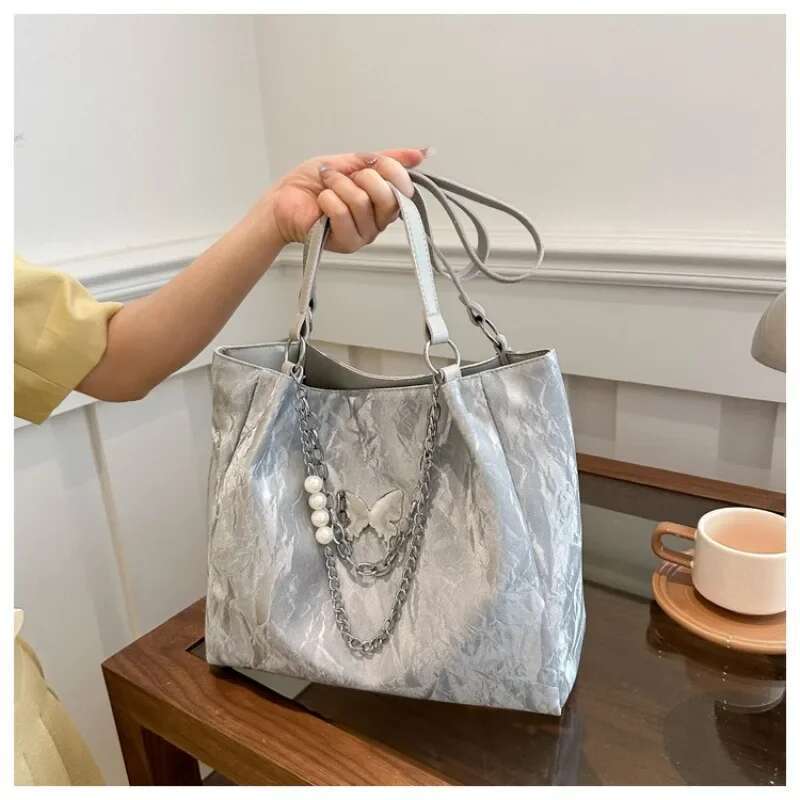 Commuter Large-Capacity 2024 New Summer Sier Women's Tote College Student Class Shoulder Bag