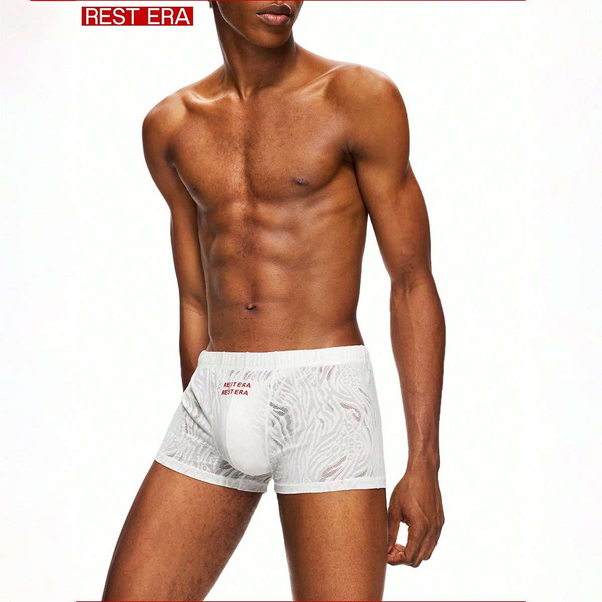 Men's Underwear-Men's Mesh Lace Boxer Shorts - Lightweight Breathable Skin-Friendly Loose Casual Shorts-250102