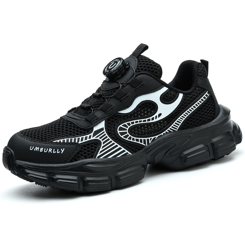 Summer button womens steel head safety breathable upper Workshop factory womens work shoes 251104