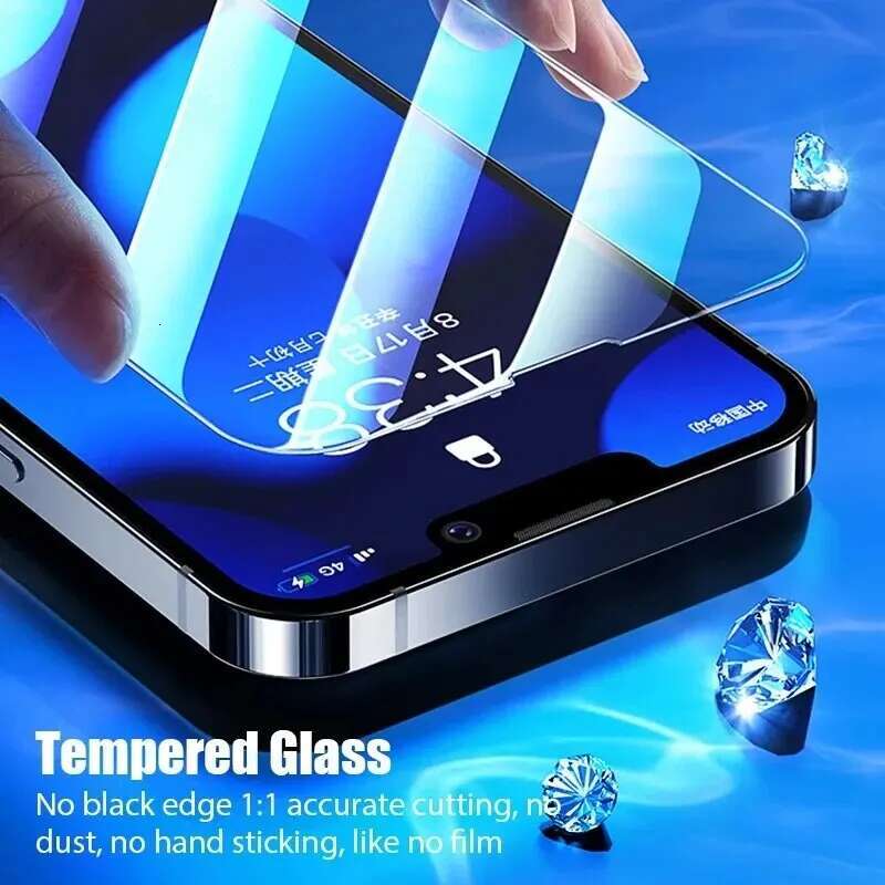 5Pcs Tempered Glass for 16 15 13 12 11 Pro Max Screen Protector For IPhone 13Mini 14 Plus
