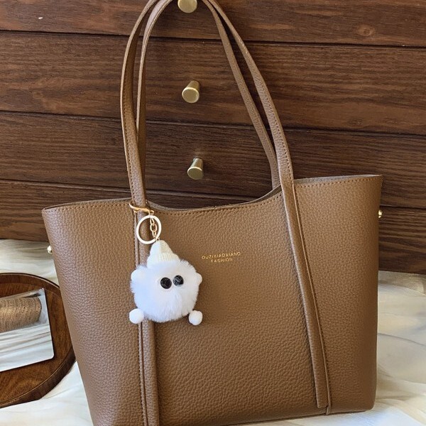 This Year S Popular Soft Leather For Women New Large Capacity Shoulder Commuting Tote Bag