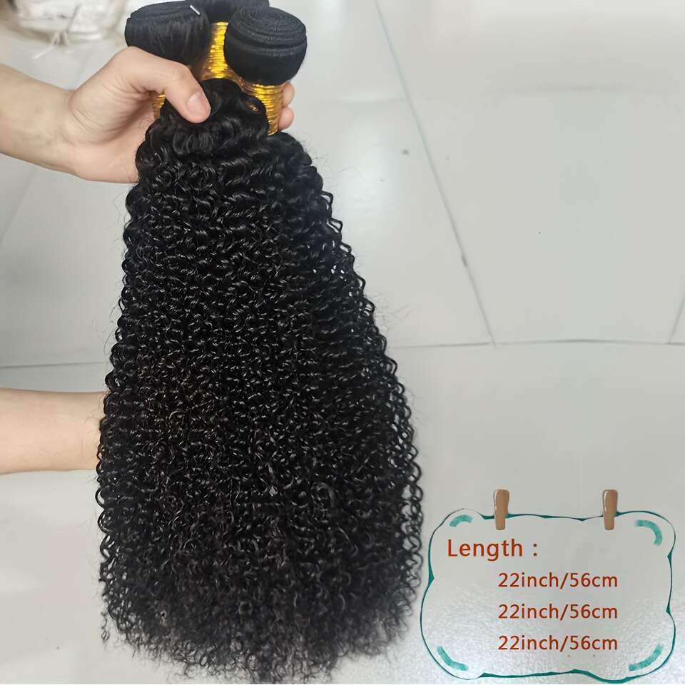 10A 3 Kinky 98%+ Unprocessed Brazilian Curly Bundles Soft Real Natural Color Human Hair Extensions For Women
