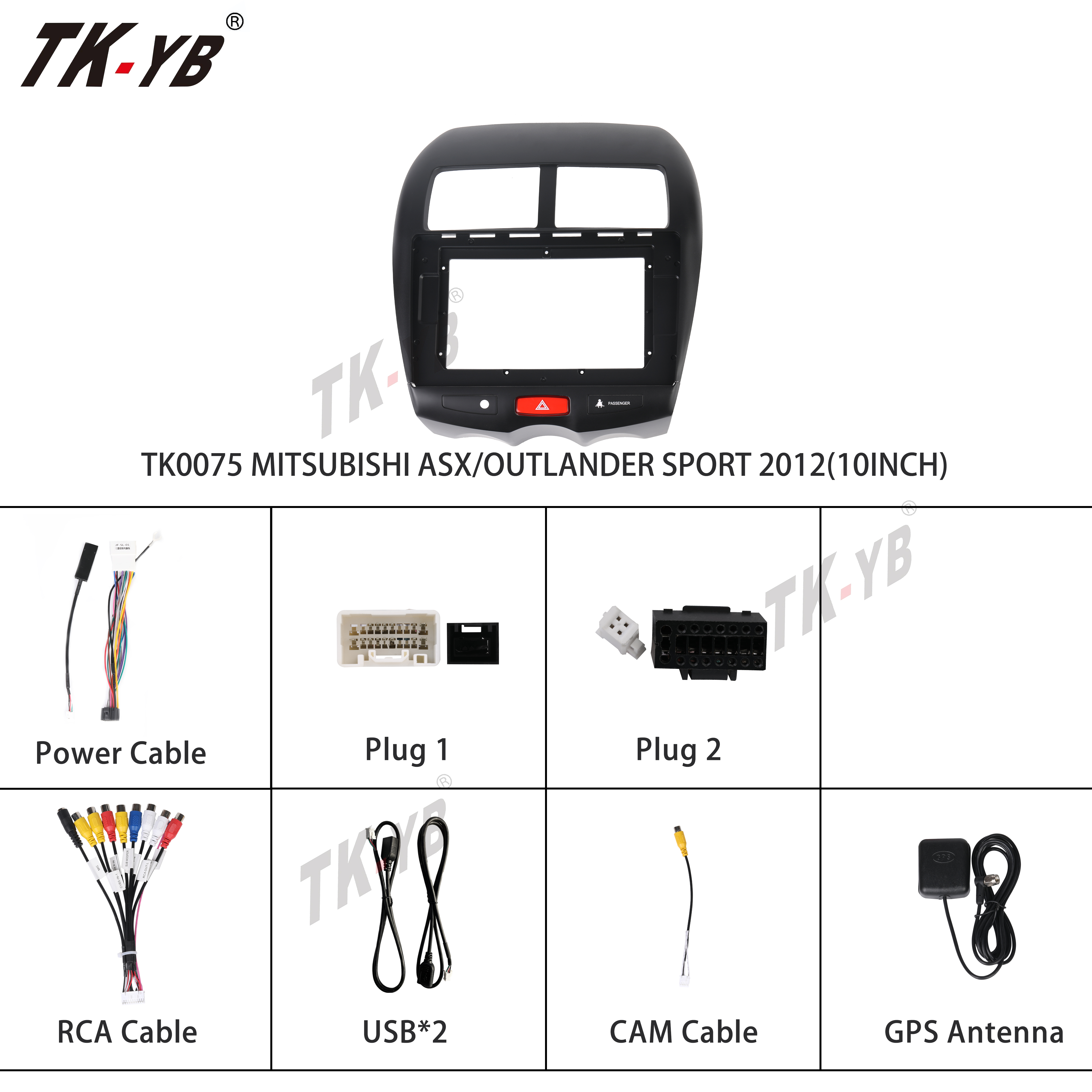 Suitable for MITSUBISHI New Strength Dazzle 10.1" Car Radio Frame Dash Kit Panel Installation Trimt car dvd