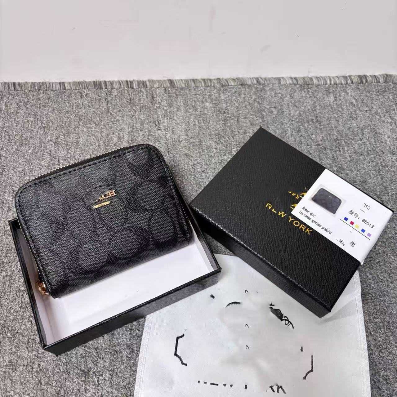 Wallet - Women's Short Style New Classic Print Ladies' Zippered Card Wallet J251105