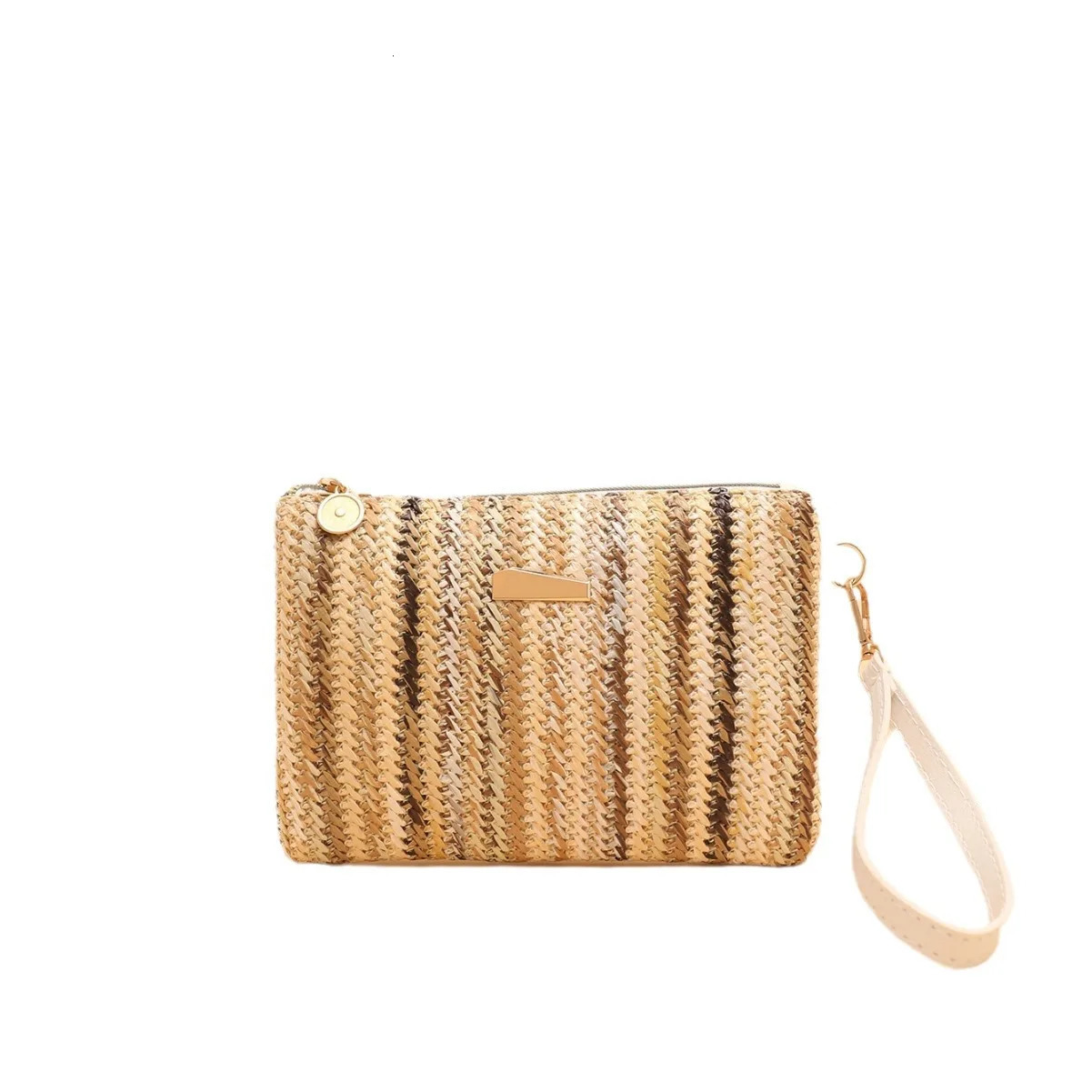 Beach Fashion Rainbow Woven Bag Womens Season Clutch Bag Changes Small Bag Fresh Foreign Style Womens Bag 250402