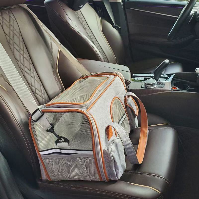 Spring portable large capacity foldable breathable backpack essential carry-on pet bag cat bag
