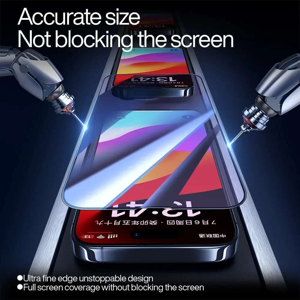 SmartDevil Full Cover Tempered Glass 16 16Pro Screen Protector for iPhone 15Pro 15 Pro Max HD Anti-blue Light