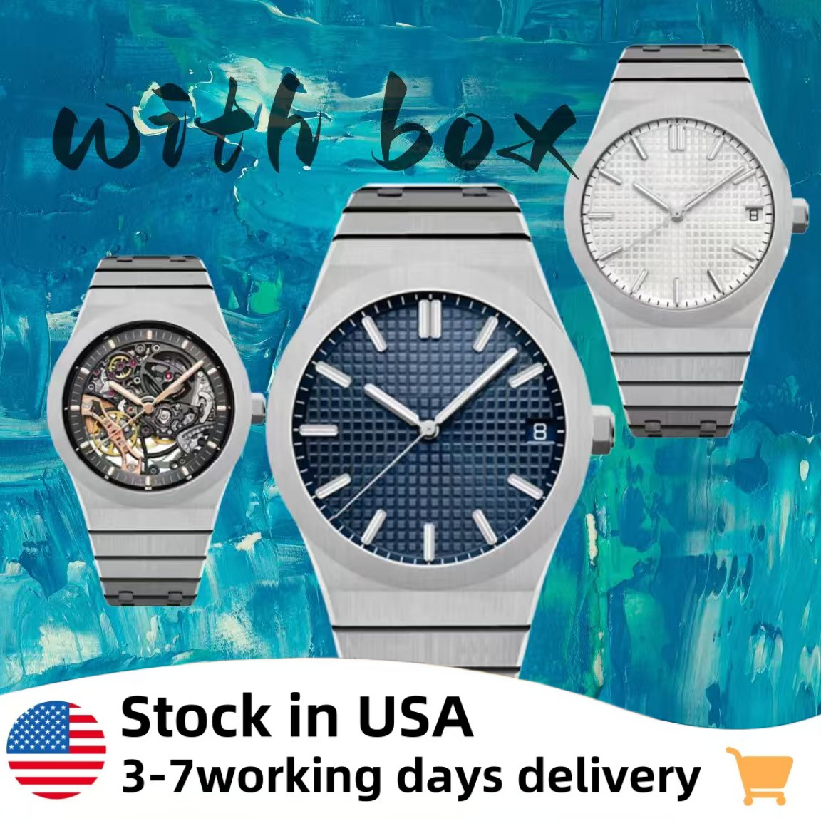 Men's Automatic Watch with Sapphire Luminous Dial - Stainless Steel Swim Watch, Smart Casual Style, 41mm