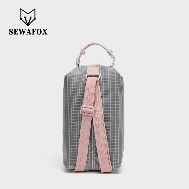 Sewafox Outdoor Sports Backpack Waterproof Casual Travel Backpack Women's Crossbody Bag Light Ivory