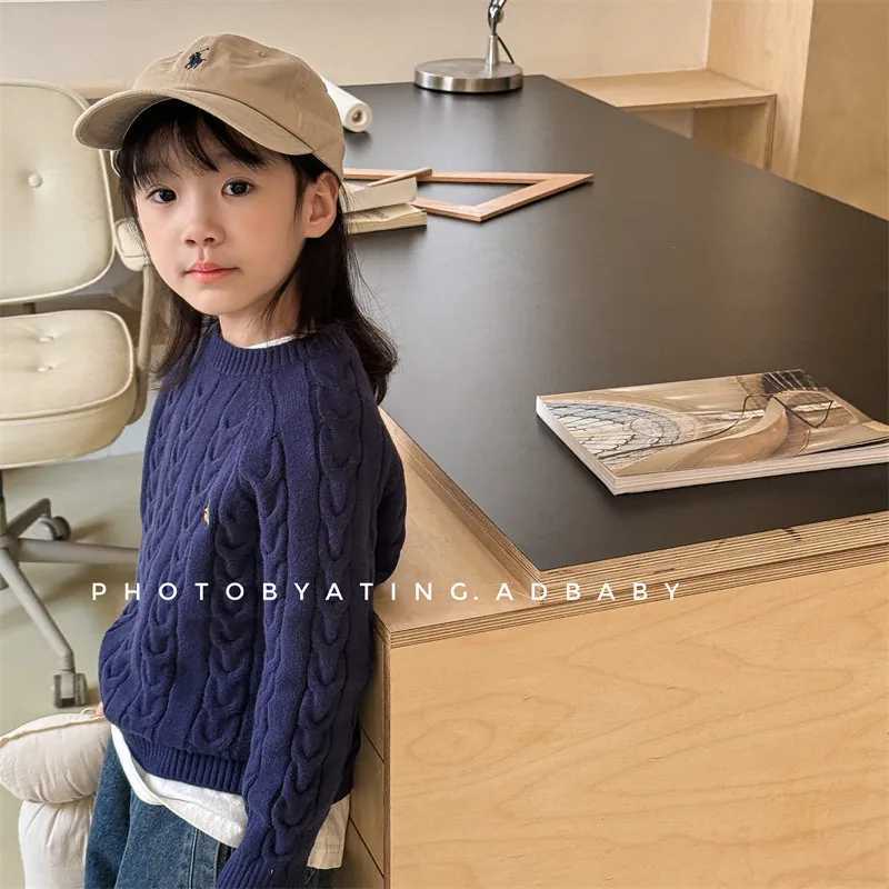 2024 Winter New Children Knit Sweater Baby Girl Thick Warm Knit Pullover Long Sleeve Kids Boys Cartoon Sweater Infant Clothes L251104