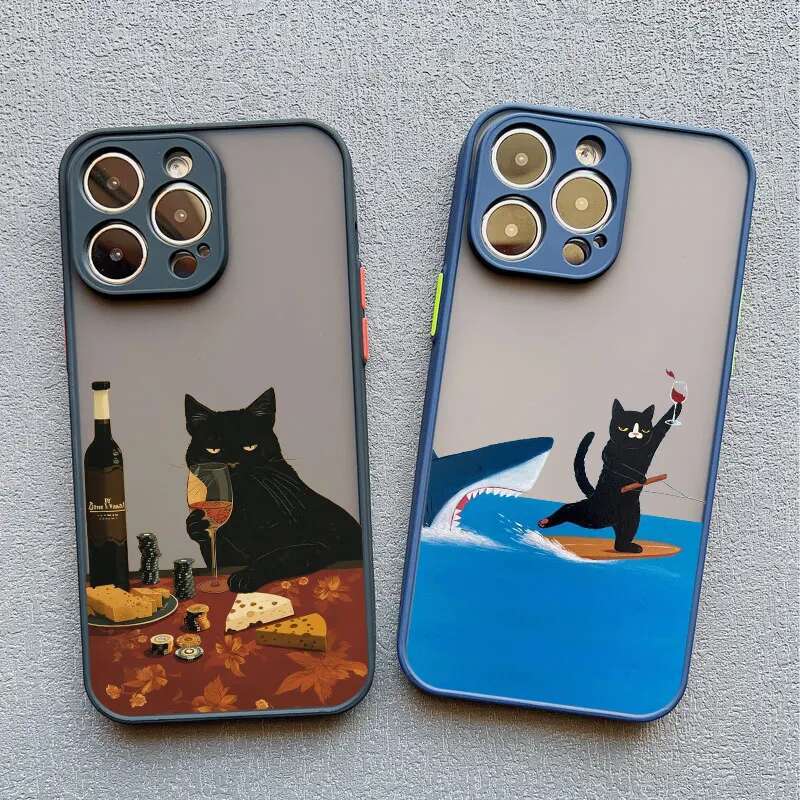 Funny Cat Daily Life Phone For 11 Case iPhone 12 14 Mini 16 13 15 Pro Max 7 8 Plus XR XS X Shockproof Covers